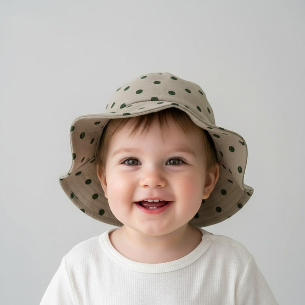 Wide Brim Baby Sun Hat | Sweet Bow Summer Beach Cap | PEEK-AH-BOO