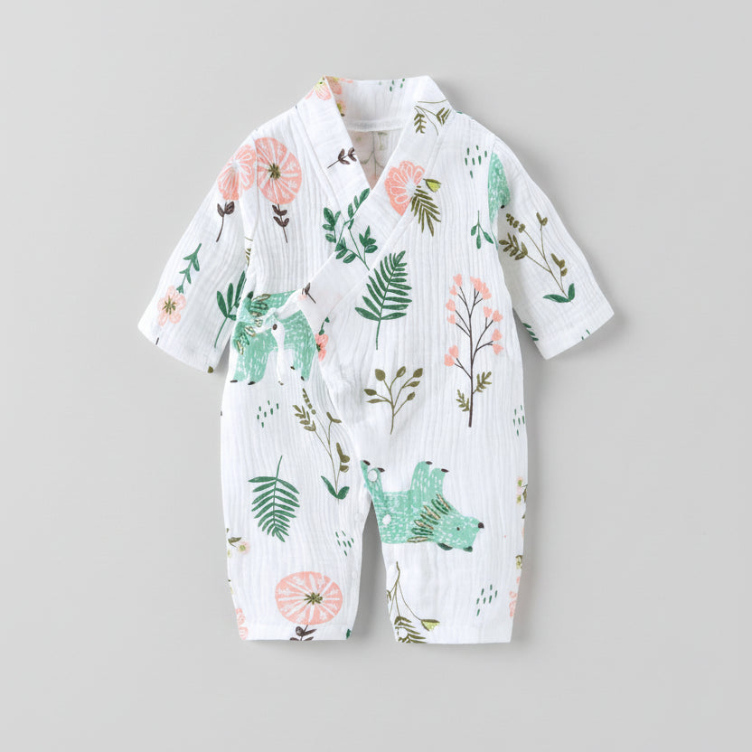 Kimono Style Baby Summer Romper | PEEK-AH-BOO
