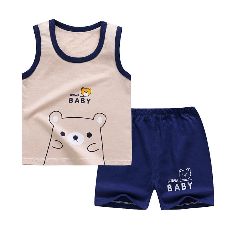 Children's Sleeveless Cotton Summer Set | PEEK-AH-BOO