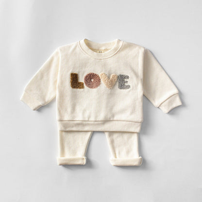 Toddler Boys Spring & Autumn Cotton Clothing Set | Letter Print 2-Piece Suit | PEEK-AH-BOO