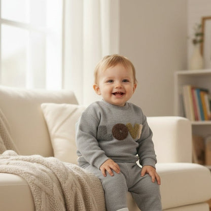 Toddler Boys Spring & Autumn Cotton Clothing Set | Letter Print 2-Piece Suit | PEEK-AH-BOO