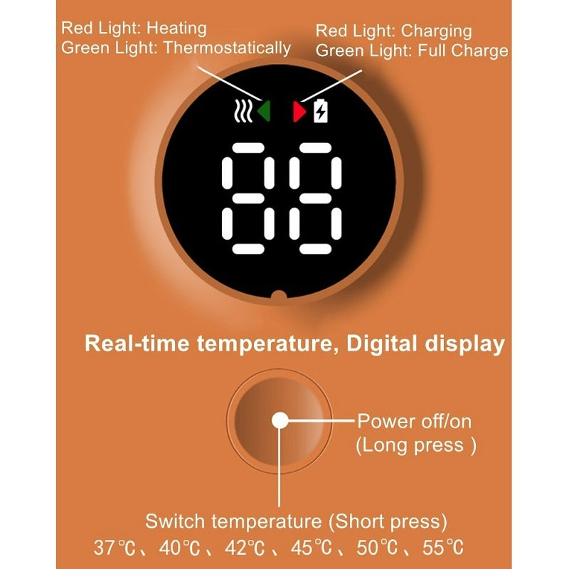 Portable Rechargeable Baby Bottle Warmer | Digital Temp Control | PEEK-AH-BOO