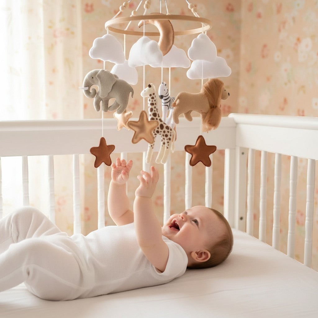 Rotating Baby Crib Mobile & Bed Bell | PEEK-AH-BOO