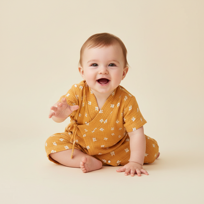 Kimono Style Baby Summer Romper | PEEK-AH-BOO