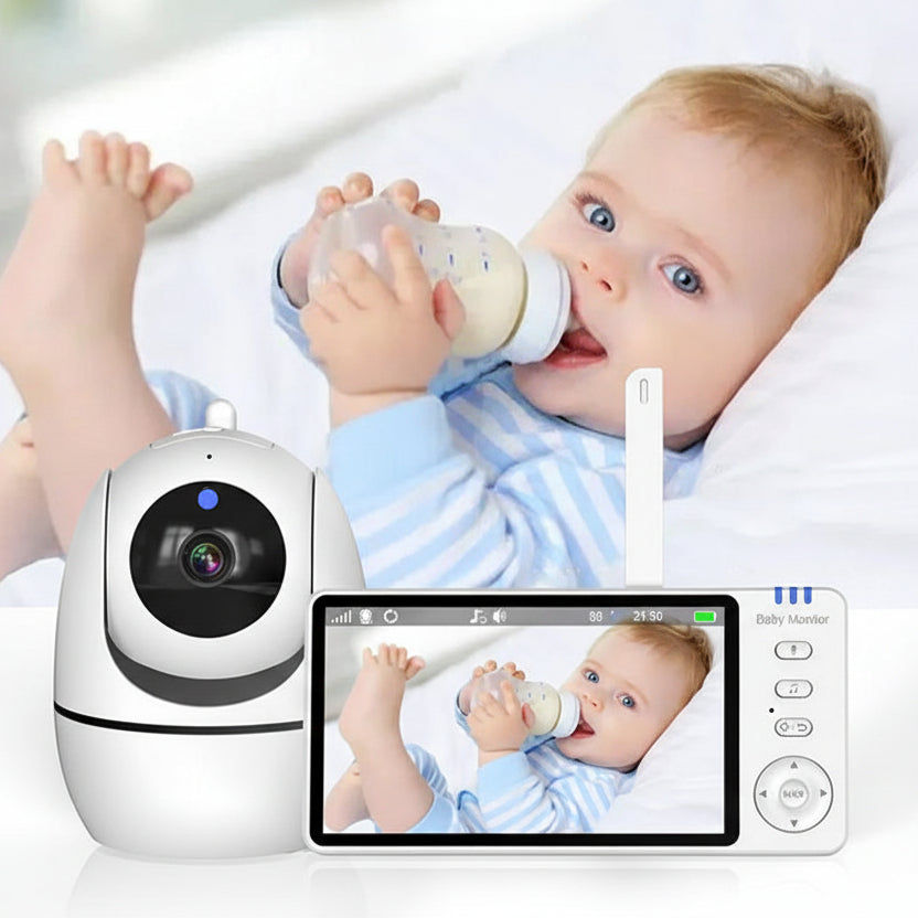 HD Wireless Baby Monitor with 5.0" HD LCD Screen & Crying Detection | PEEK-AH-BOO