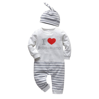 Elephant Embroidery Baby Clothing Set | 3-Piece Cotton Suit | PEEK-AH-BOO