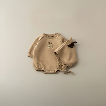 Santa Claus Embroidered Baby One-Piece | PEEK-AH-BOO