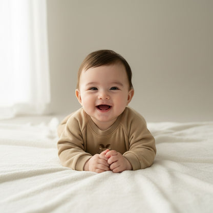 Santa Claus Embroidered Baby One-Piece | PEEK-AH-BOO
