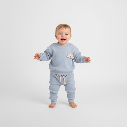 Rainbow Embroidery Newborn Baby Clothes Set | PEEK-AH-BOO