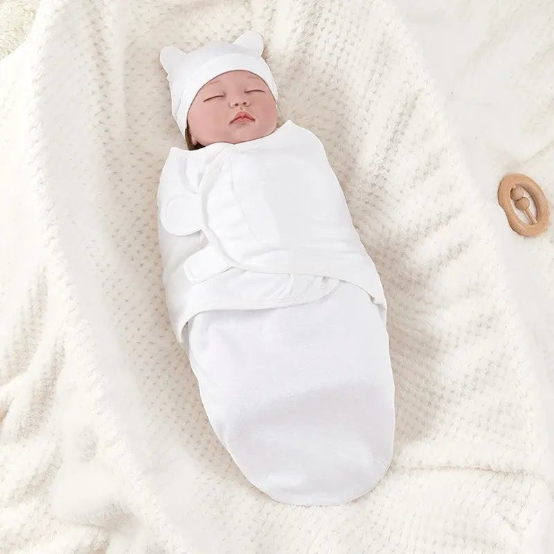 Cotton Baby Swaddle Blanket With Hat Product Images Baby