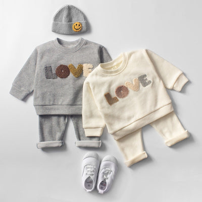 Toddler Boys Spring & Autumn Cotton Clothing Set | Letter Print 2-Piece Suit | PEEK-AH-BOO
