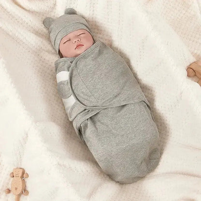 Cotton Baby Swaddle Blanket With Hat Product Images Baby