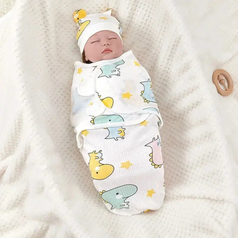Cotton Baby Swaddle Blanket With Hat Product Images Baby