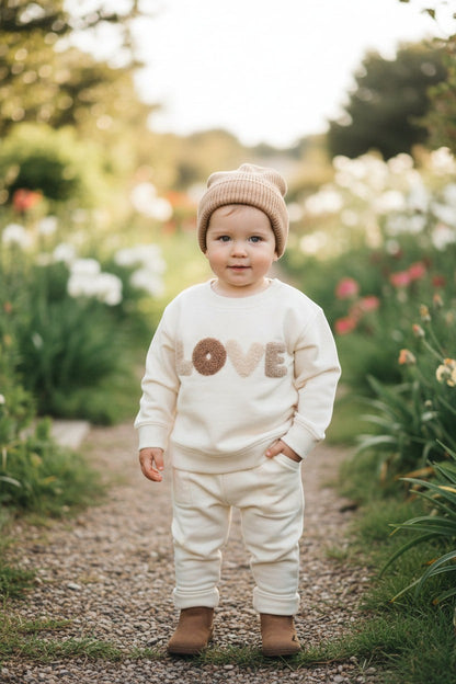 Toddler Boys Spring & Autumn Cotton Clothing Set | Letter Print 2-Piece Suit | PEEK-AH-BOO