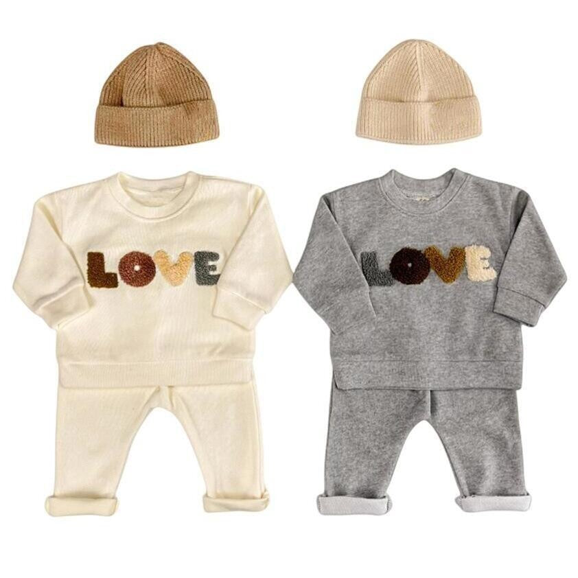 Toddler Boys Spring & Autumn Cotton Clothing Set | Letter Print 2-Piece Suit | PEEK-AH-BOO