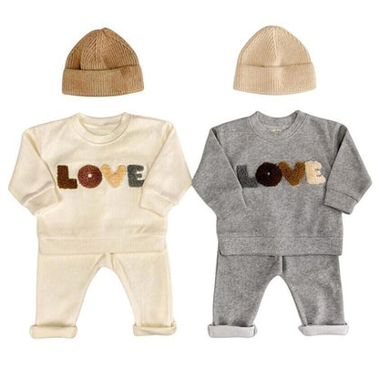 Toddler Boys Spring & Autumn Cotton Clothing Set | Letter Print 2-Piece Suit | PEEK-AH-BOO