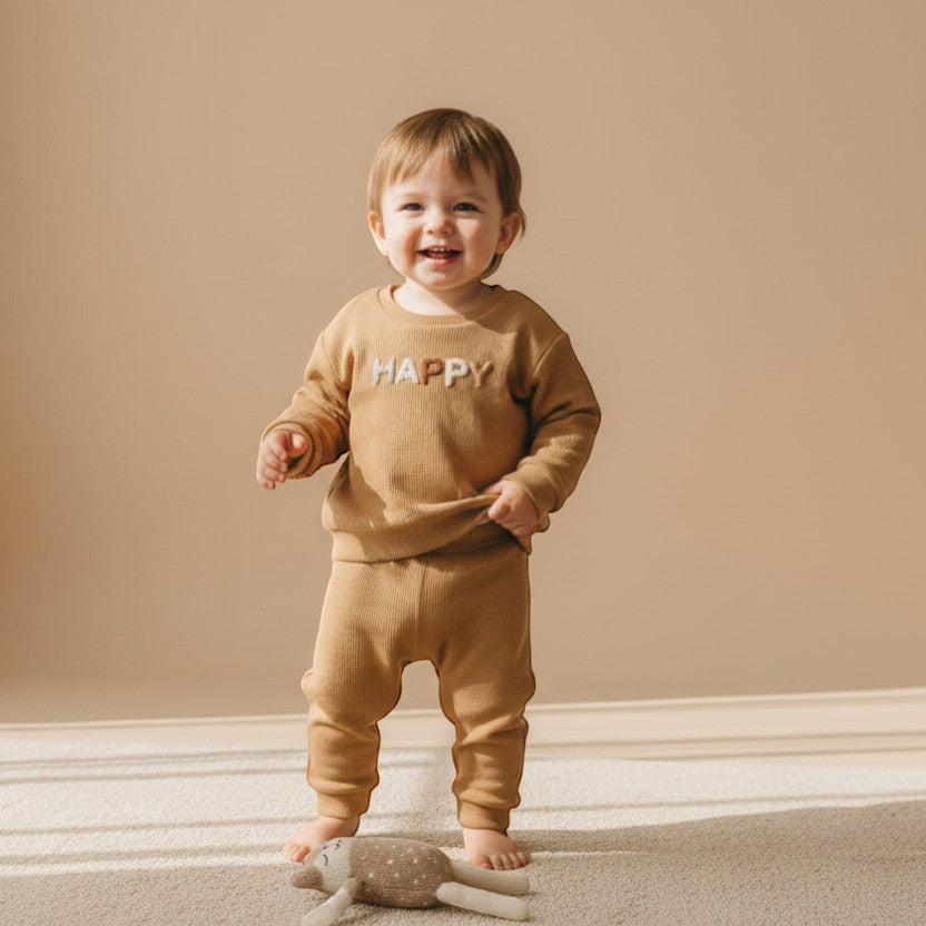 Spring Fashion Baby 2-Piece Set | Casual Top & Loose Trousers | PEEK-AH-BOO