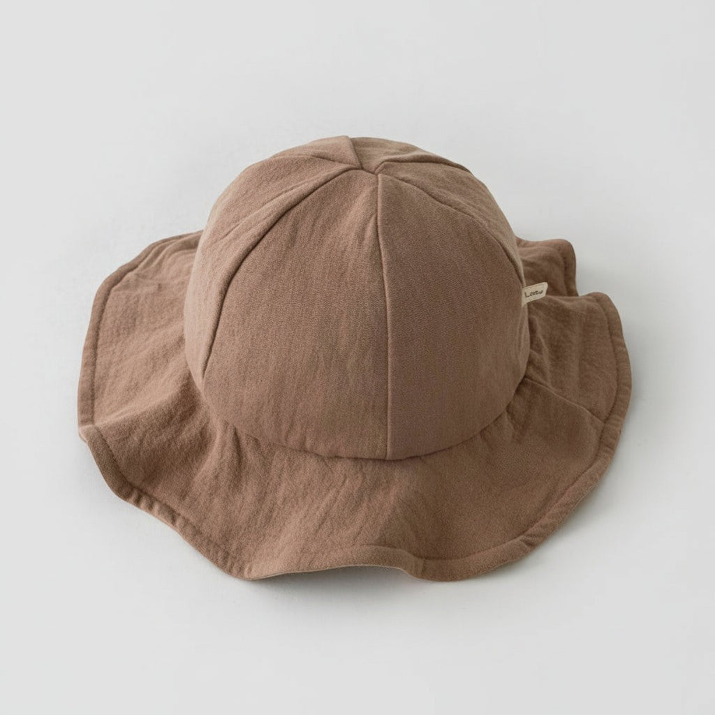 Wide Brim Baby Sun Hat | Sweet Bow Summer Beach Cap | PEEK-AH-BOO