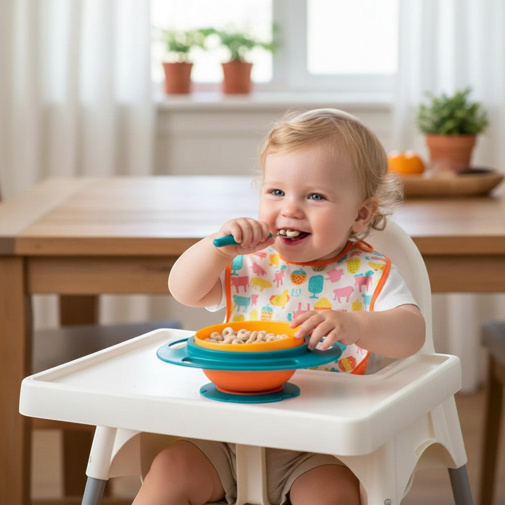 Silicone Suction Baby Bowl | Self-Feeding Training Bowl | PEEK-AH-BOO