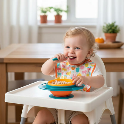 Silicone Suction Baby Bowl | Self-Feeding Training Bowl | PEEK-AH-BOO