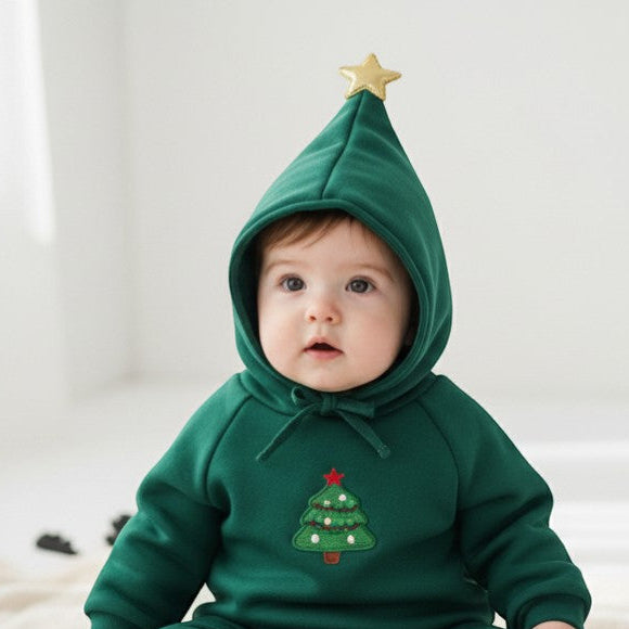 Santa Claus Embroidered Baby One-Piece | PEEK-AH-BOO