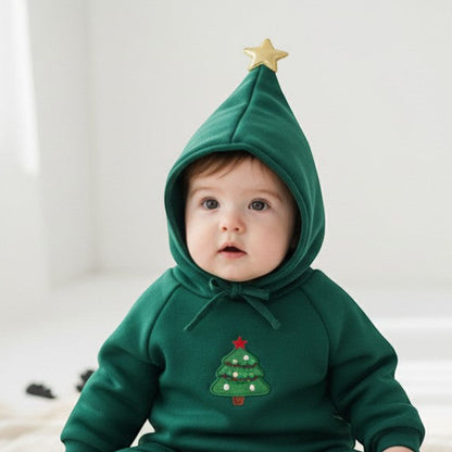 Santa Claus Embroidered Baby One-Piece | PEEK-AH-BOO