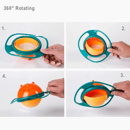 Silicone Suction Baby Bowl | Self-Feeding Training Bowl | PEEK-AH-BOO