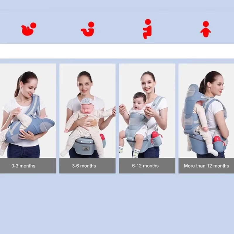 3-in-1 All-Season Baby Carrier with Ergonomic Waist Stool | PEEK-AH-BOO