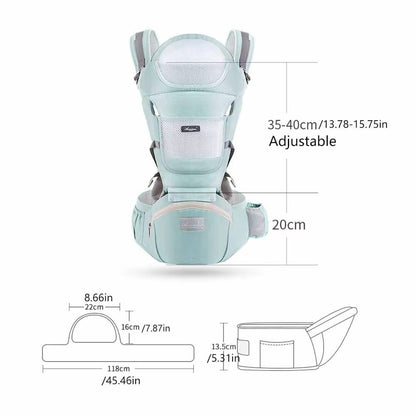 3-in-1 All-Season Baby Carrier with Ergonomic Waist Stool | PEEK-AH-BOO