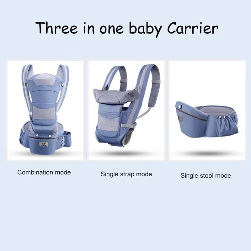 3-in-1 All-Season Baby Carrier with Ergonomic Waist Stool | PEEK-AH-BOO