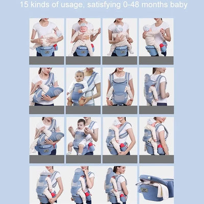 3-in-1 All-Season Baby Carrier with Ergonomic Waist Stool | PEEK-AH-BOO