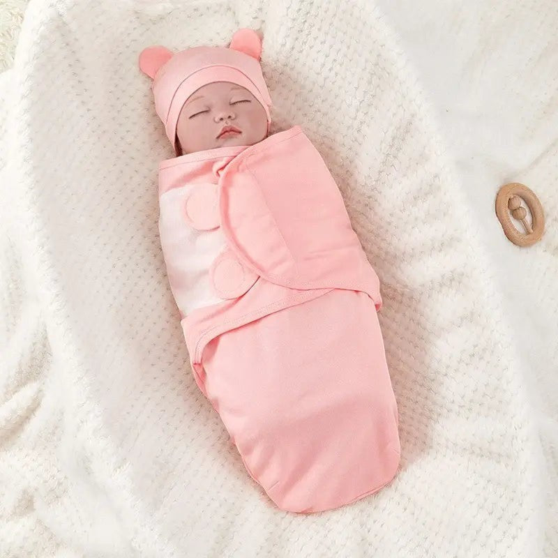 Cotton Baby Swaddle Blanket With Hat Product Images Baby