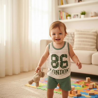 Children's Sleeveless Cotton Summer Set | PEEK-AH-BOO