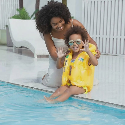 Inflatable Baby Swimming Life Vest | Adjustable Safety Jacket | PEEK-AH-BOO