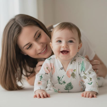 Kimono Style Baby Summer Romper | PEEK-AH-BOO