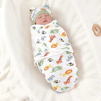 Cotton Baby Swaddle Blanket With Hat Product Images Baby