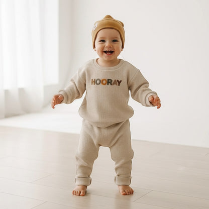 Spring Fashion Baby 2-Piece Set | Casual Top & Loose Trousers | PEEK-AH-BOO