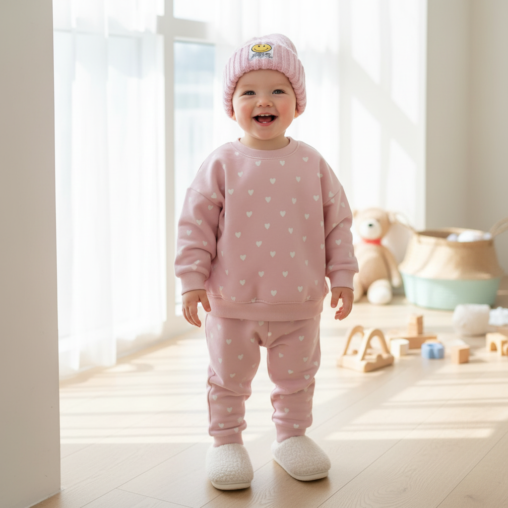 Full Heart Baby Hoodie & Pants Set | PEEK-AH-BOO